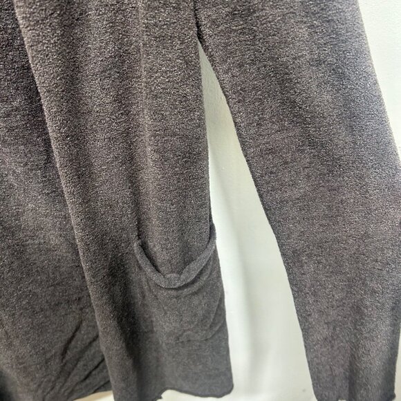 Barefoot Dreams CozyChic Ultra Lite Hooded Cardigan With Pockets Charcoal Gray S - Picture 3 of 8